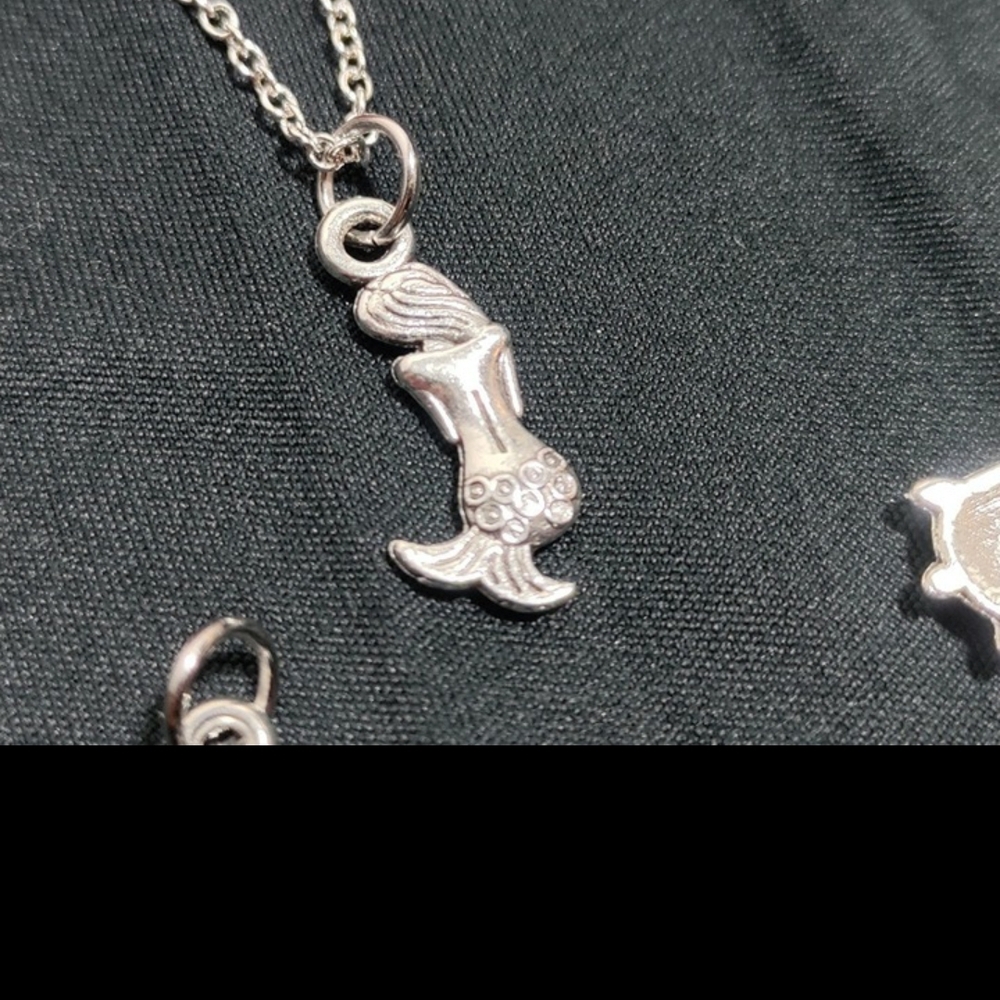 NEW Silver Aquatic Charm Necklace Set - Picture 6 of 9